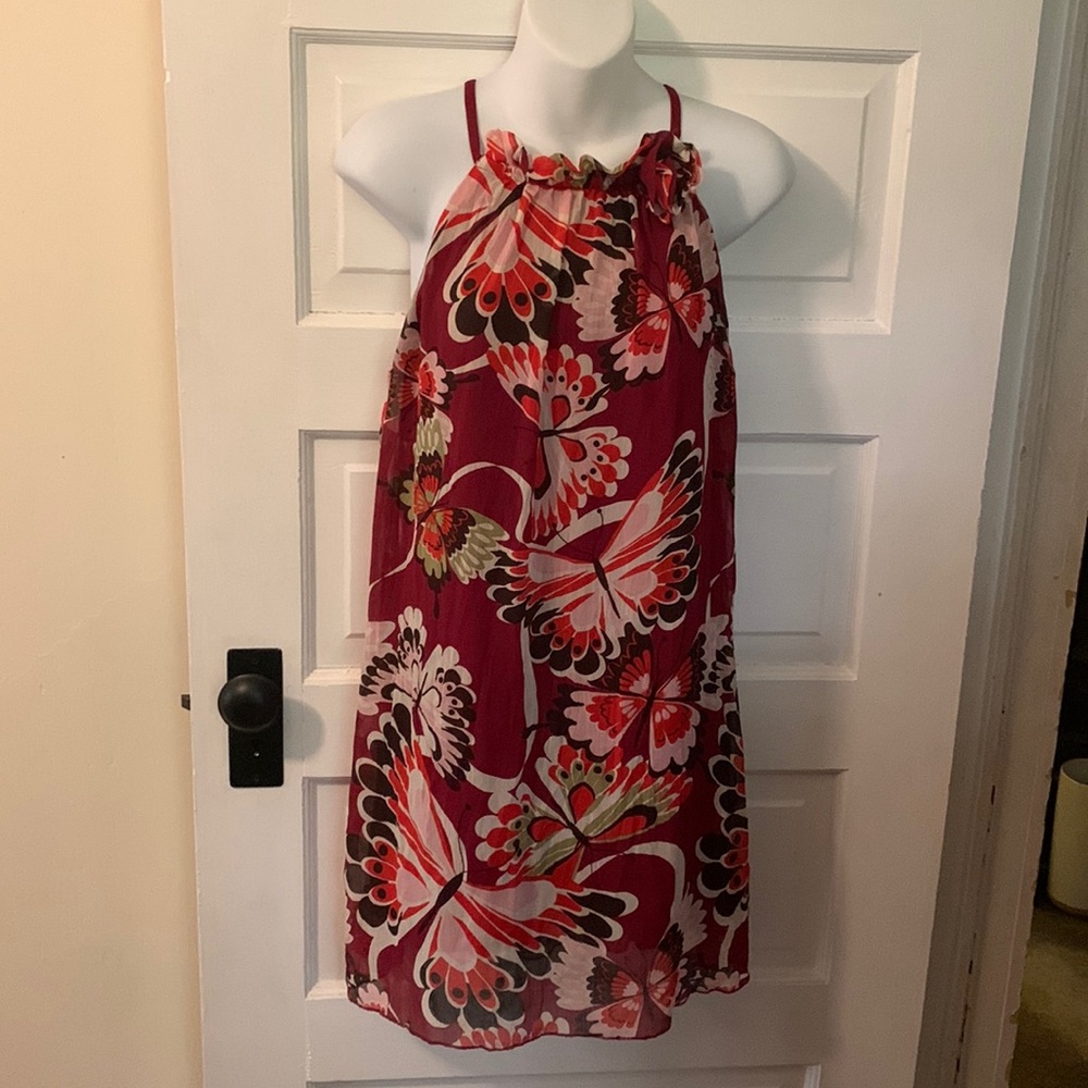 Mod style dress Xhilaration size M, butterflies, florals. Lined
